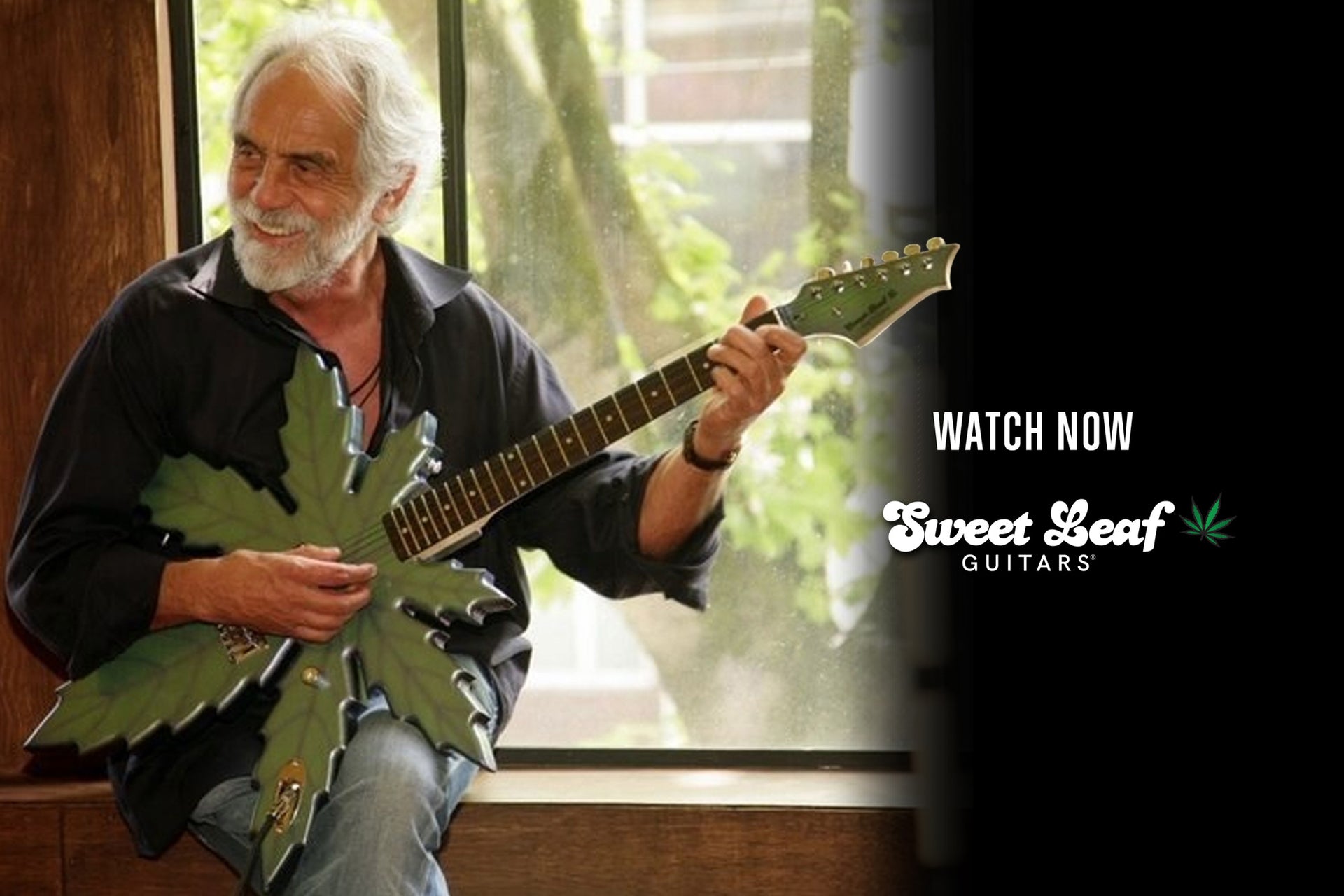 Load video: Tommy Chong Smokin&#39; the Sweet Leaf Guitar