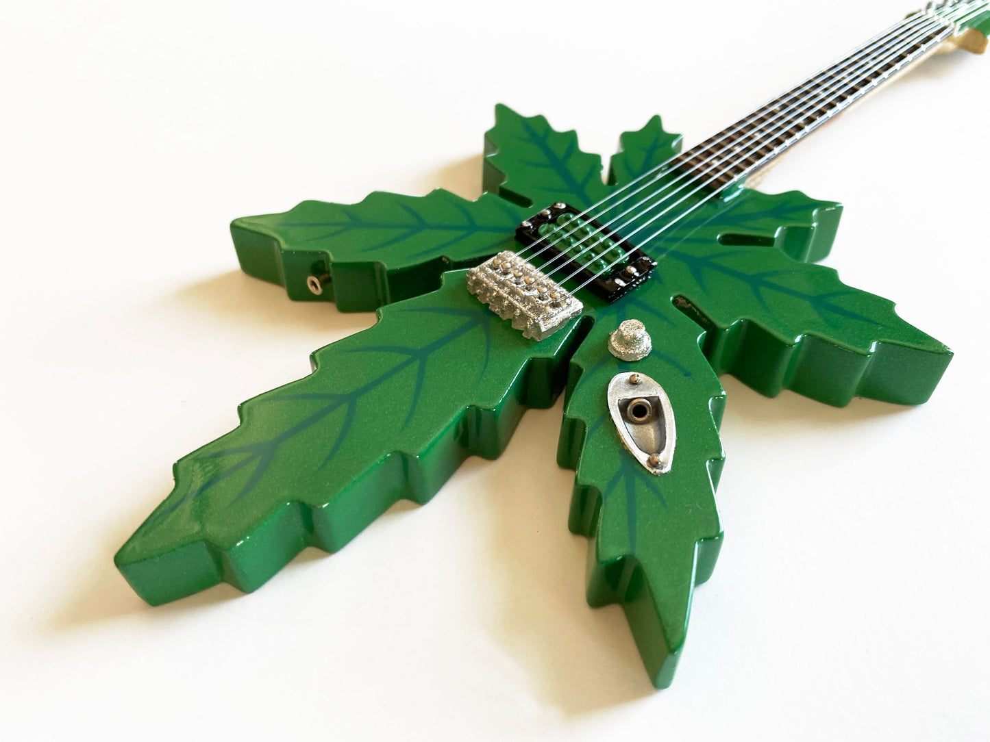 Sweet Leaf Guitars® Marijuana Shape Miniature Guitar Model by AXE HEAVEN®