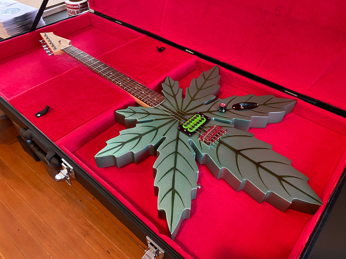 Original Marijuana Leaf Electric Guitar - I Chong by Sweet Leaf Guitars®