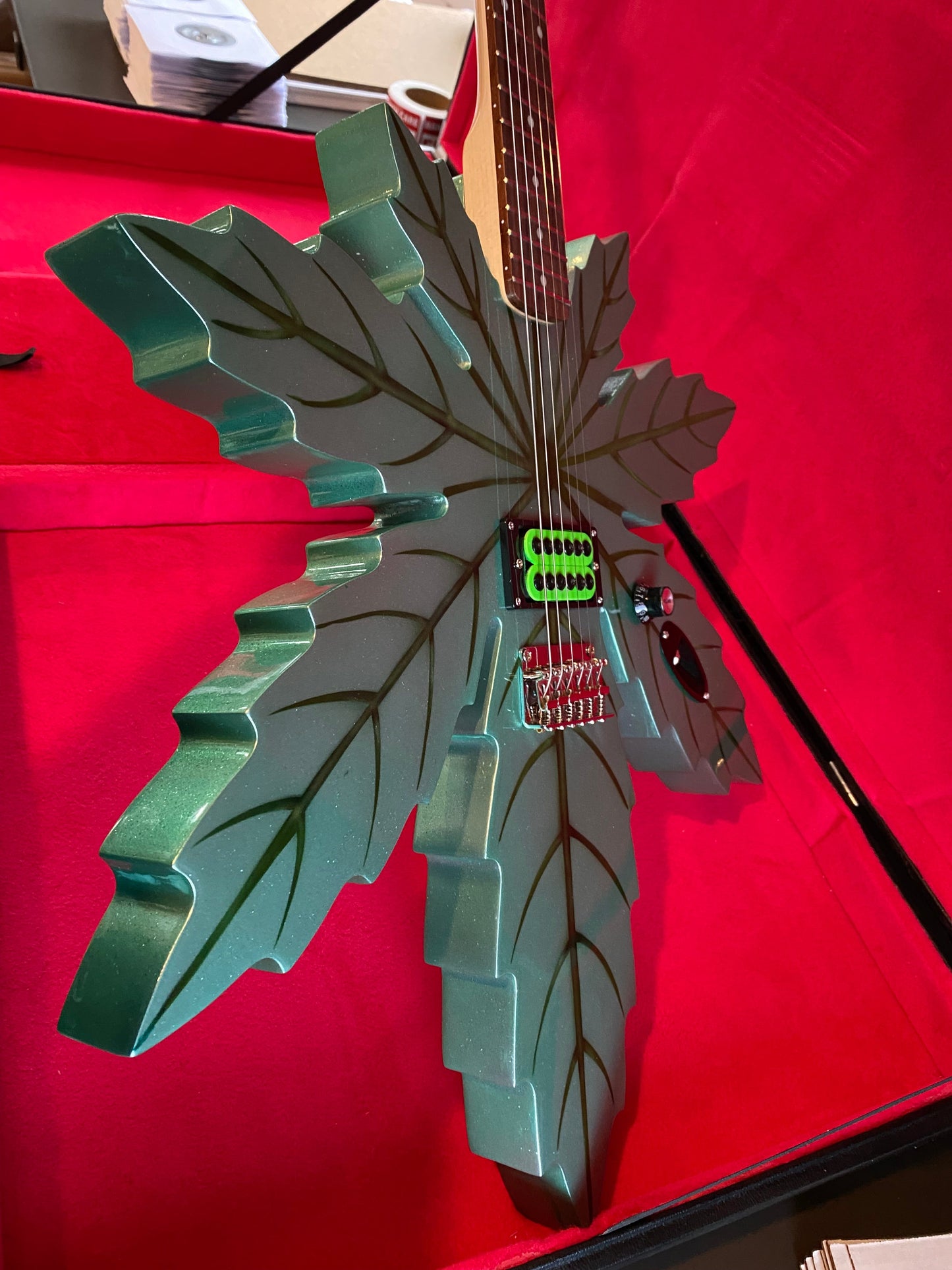 Original Marijuana Leaf Electric Guitar - I Chong by Sweet Leaf Guitars®